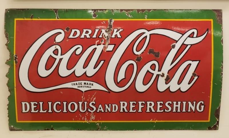 1928 Porcelain Drink Coca Cola Sign