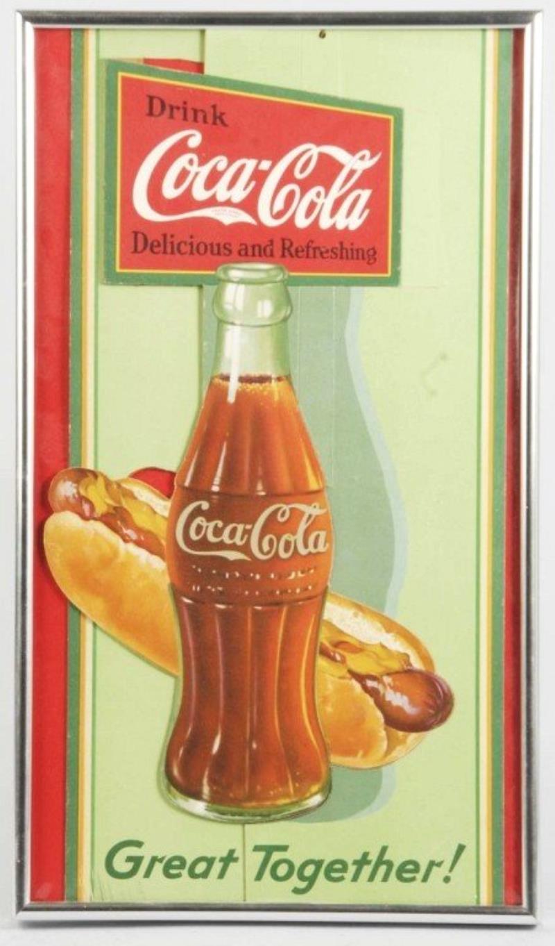 1932 Cardboard Coca-Cola Dimensional Sign.
