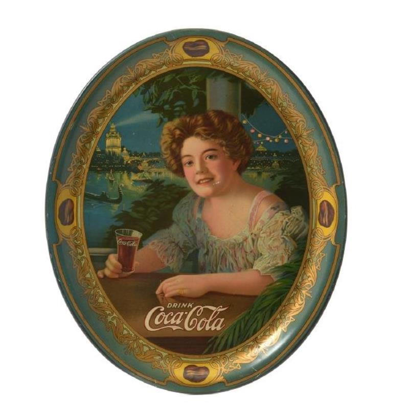 1909 Small Oval Coca Cola Tray