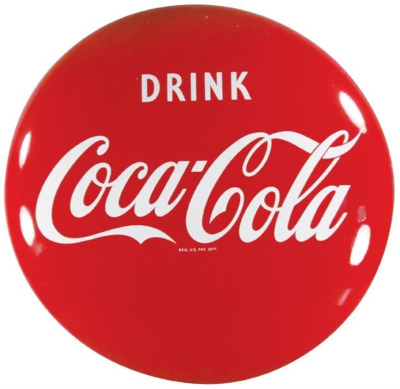 Coca Cola Tin Button Sign