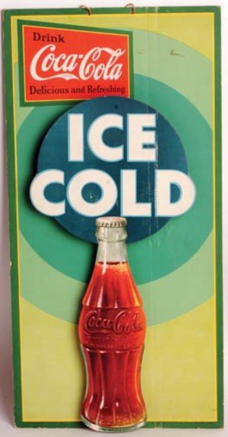 1931 COCA-COLA CARDBOARD CUTOUT 3-D HANGING SIGN