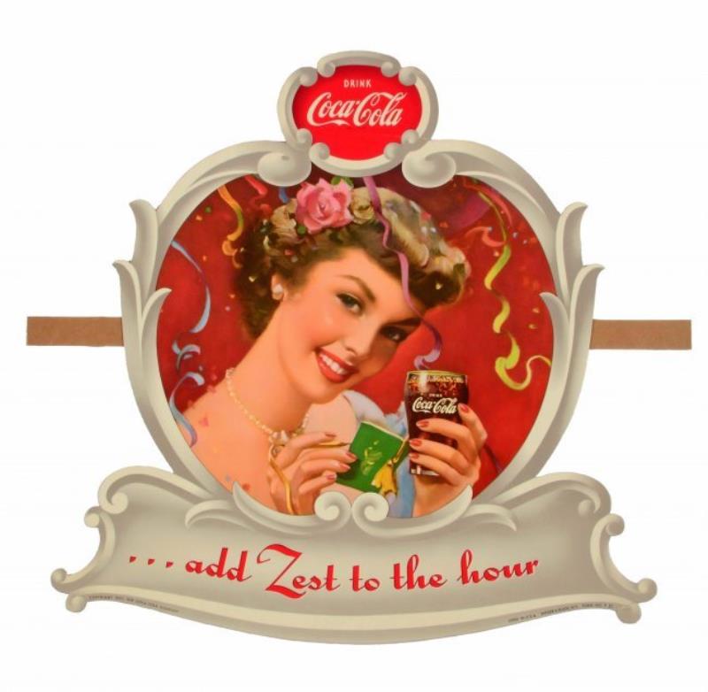 1951 Coca-Cola Girl's Heads Back Bar Display.