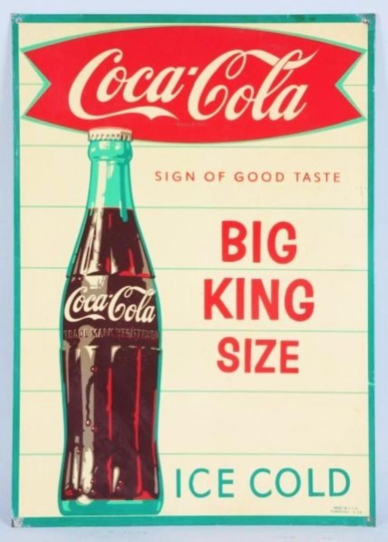 1958 Tin Coca-Cola Sidewalk Sign