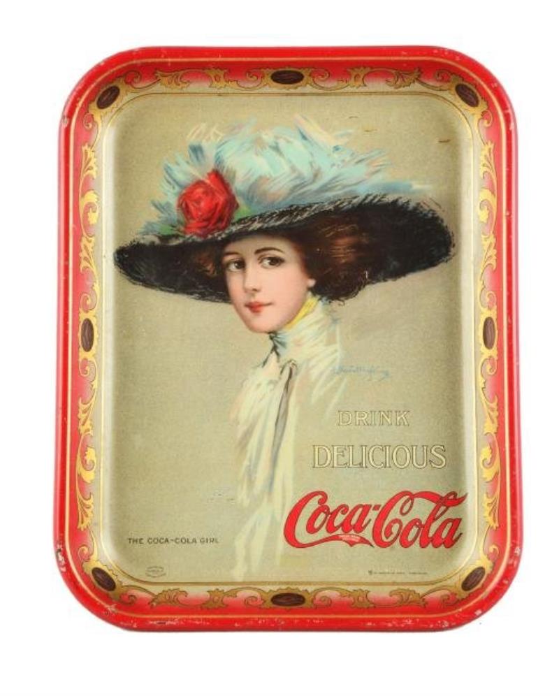 1910 Coca - Cola Tin Advertising Tray Value & Price Guide