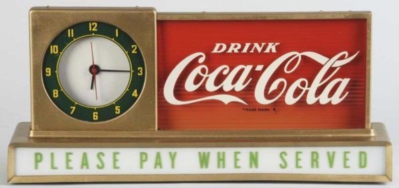 1950s Coca-Cola Light-Up Clock