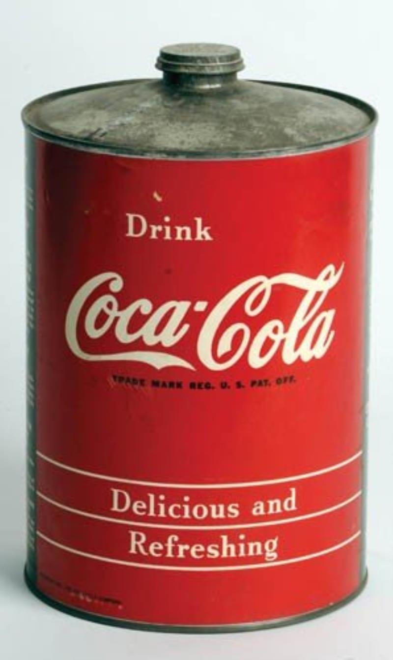 Coca-Cola 1-Gallon Syrup Jug with Paper Label Value & Price Guide