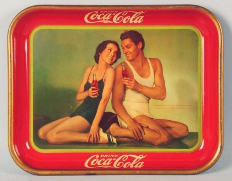1934 Coca-Cola Tin Serving Tray.