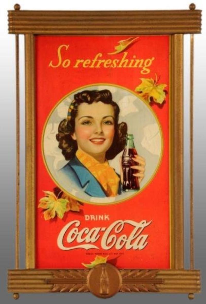 1940 Coca-Cola Cardboard Poster & Kay Frame Value & Price Guide