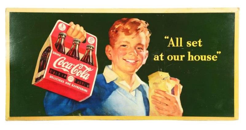 Large Coca-Cola Cardboard Six Pack Advertising Sign.