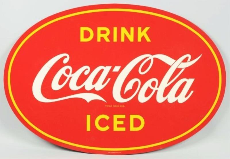 1940s Canadian Coca-Cola Tin Oval Sign