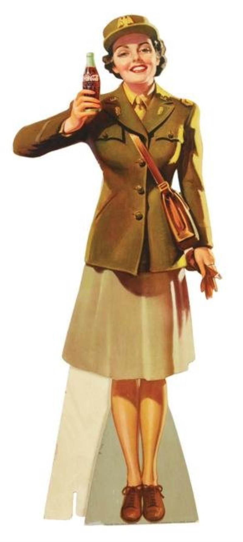 1943 Coca-Cola Army Girl Cutout.