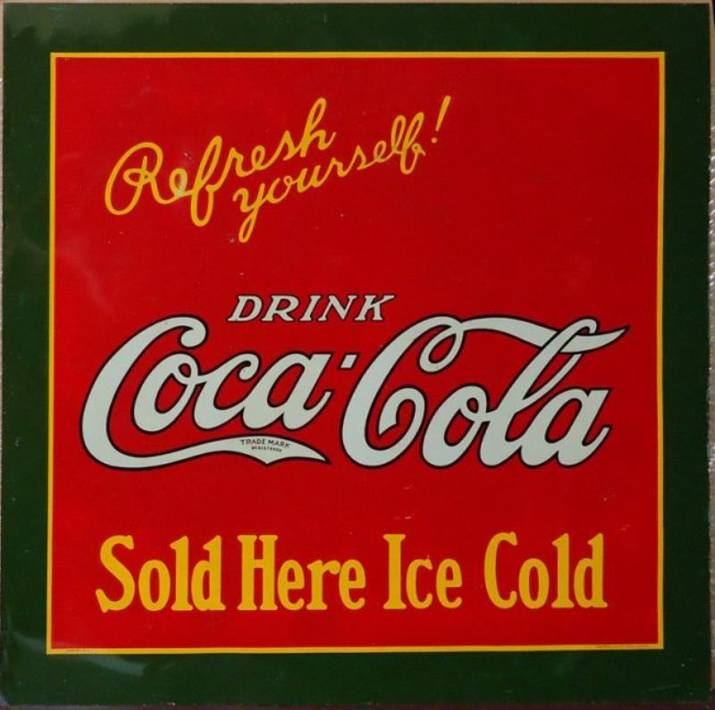 COCA-COLA TIN SIGN 1927