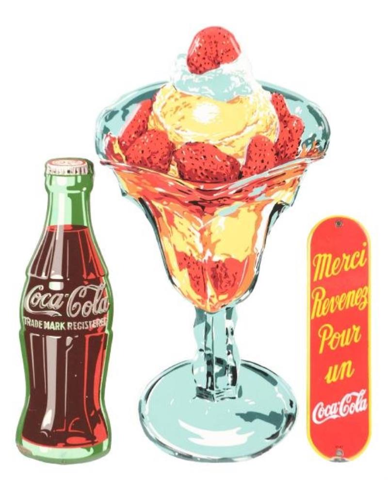 Coca-Cola & Ice Cream Sundae Signs.