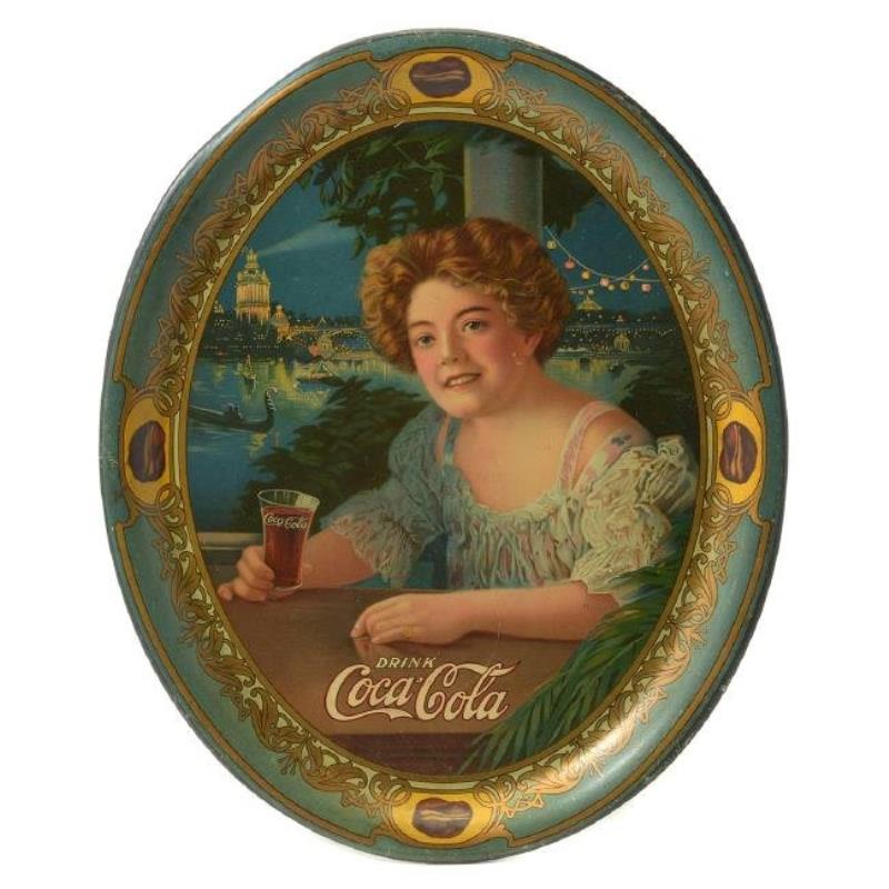 1909 Small Oval Coca Cola Tray