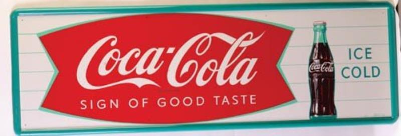1963 TIN COCA-COLA SIGN