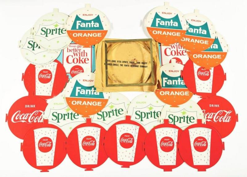 COCA-COLA, SPRITE AND FANTA CARDBOARD SIGNS