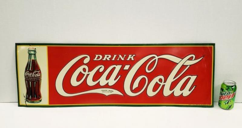 1934 Coca Cola Tin Embossed Sign