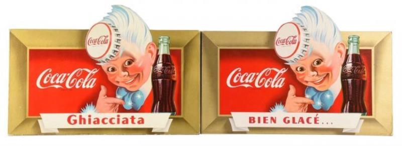 1941 Coca - Cola Italian Cardboard Signs.
