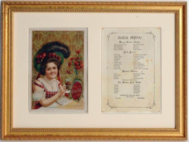 1902 COCA-COLA SODA FOUNTAIN MENU