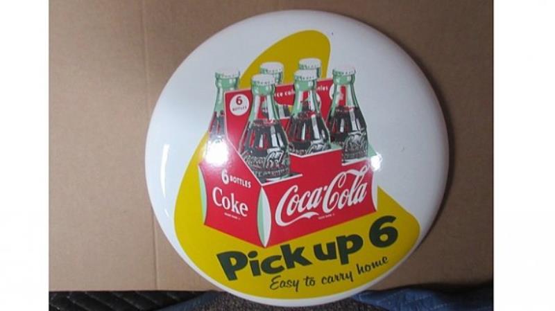 K38 - Coca Cola Pick Up 6 Button Sign SSP