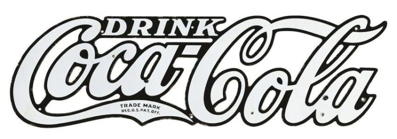 PORCELAIN COCA-COLA COOLER OR TRUCK SCRIPT