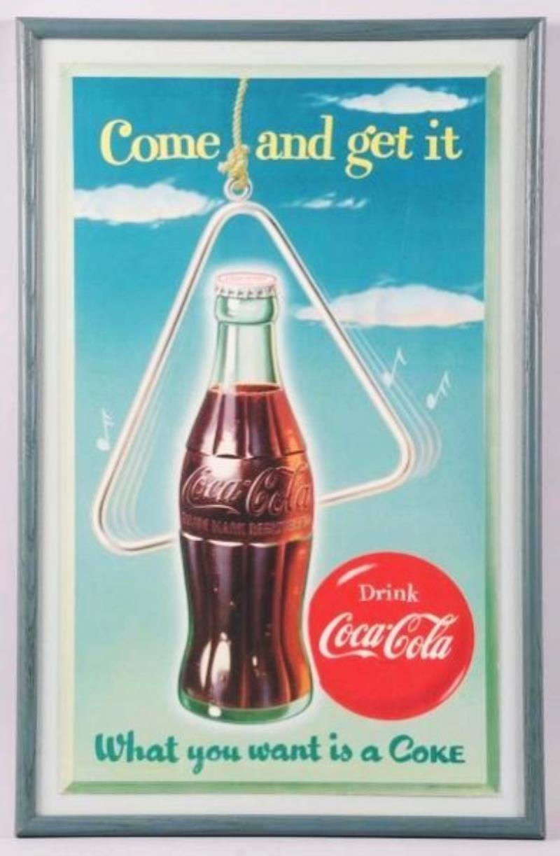 1952 Coca-Cola Cardboard Poster.