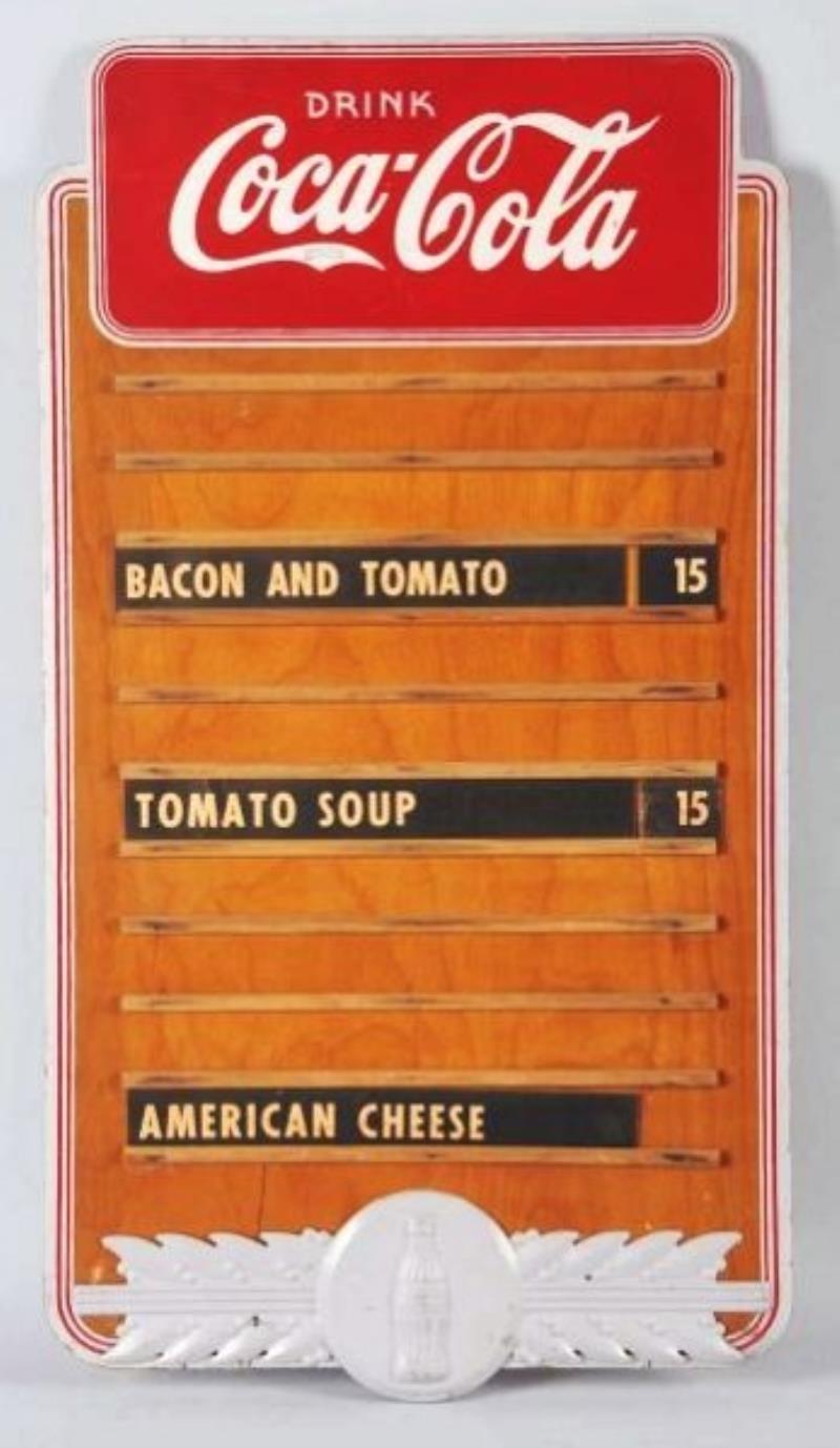 1930s Coca-Cola Menu Board Value & Price Guide