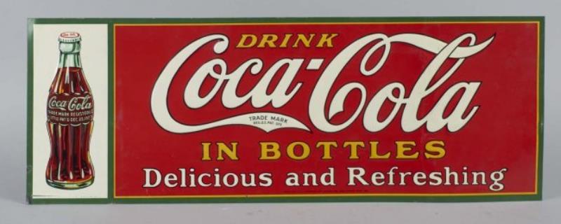 Coca Cola Embossed Tin Advertising Sign