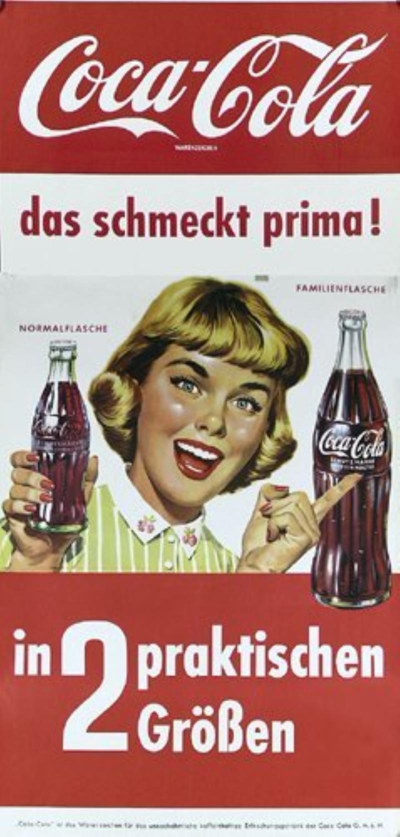 ORIGINAL Plakat Poster Coca-Cola 1958