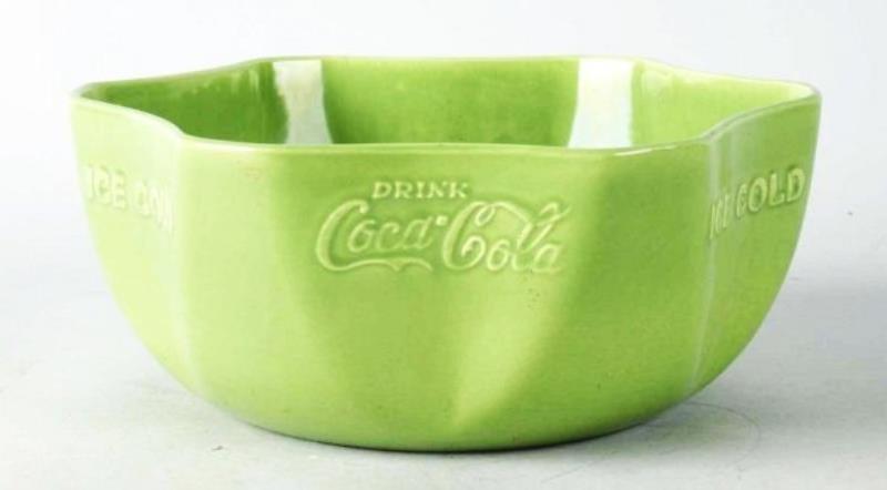 1930s Coca-Cola Green Vernonware Ice Bowl