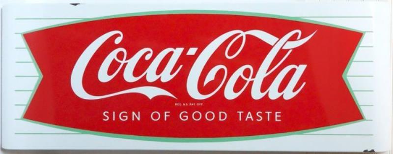 COCA-COLA PORCELAIN SIGN 1950'S