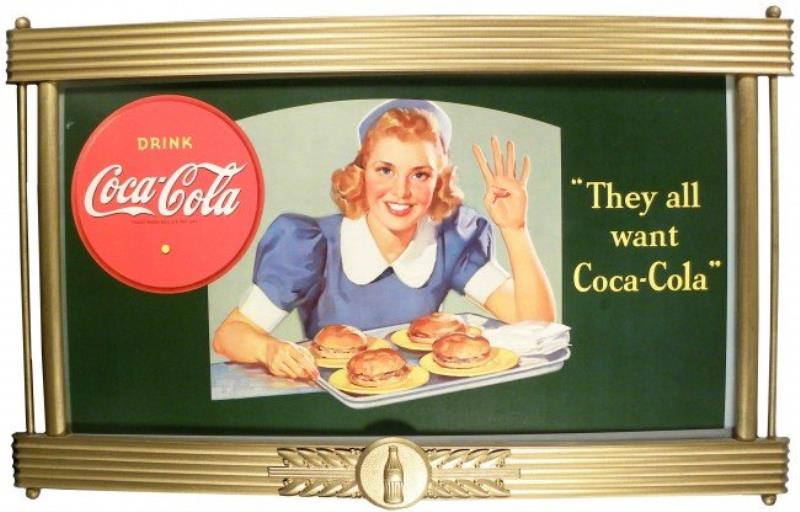1941 Coca Cola Cardboard Sign