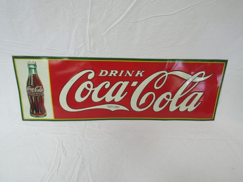 1934 Embossed Tin Coca - Cola Advertising Sign Value & Price Guide