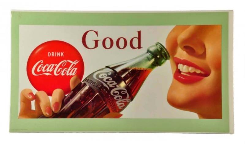 1957 Coca - Cola Cardboard Poster.
