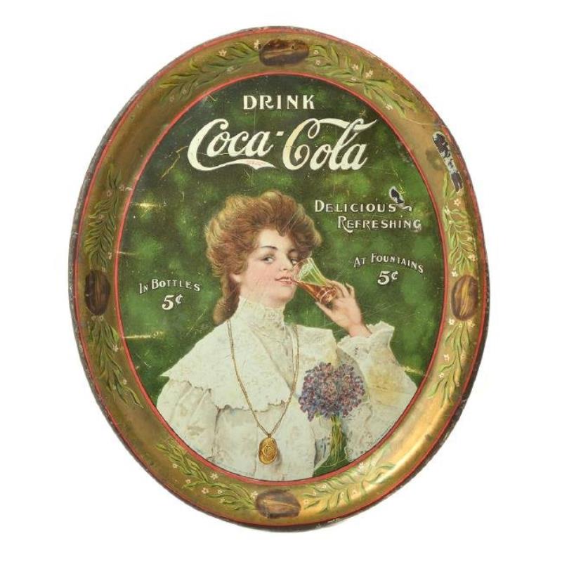 1906 Small Oval Coca Cola Tray