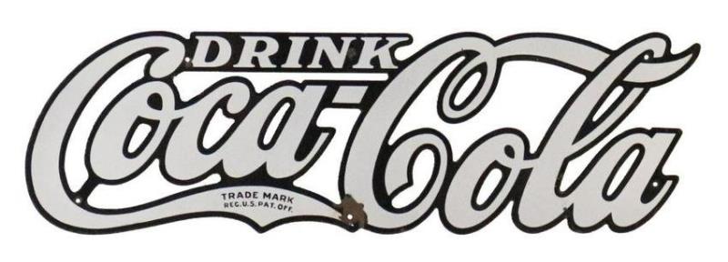 Drink Coca-Cola Diecut Porcelain Sign