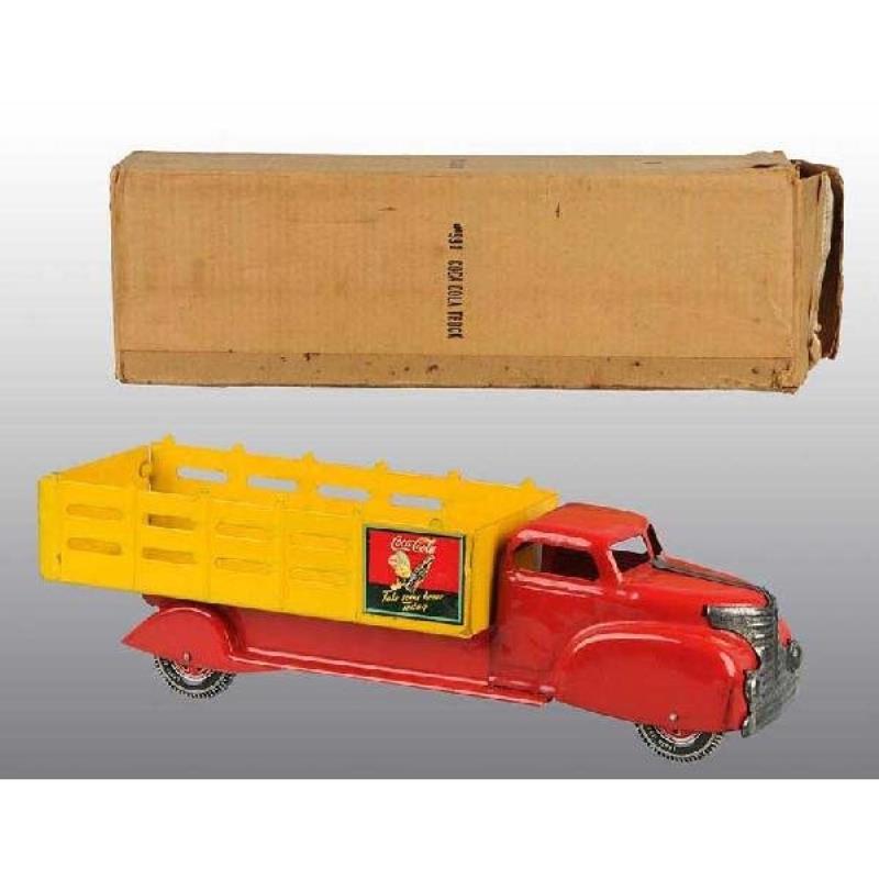 Pressed Steel Marx Coca-Cola Stake Back Truck Toy