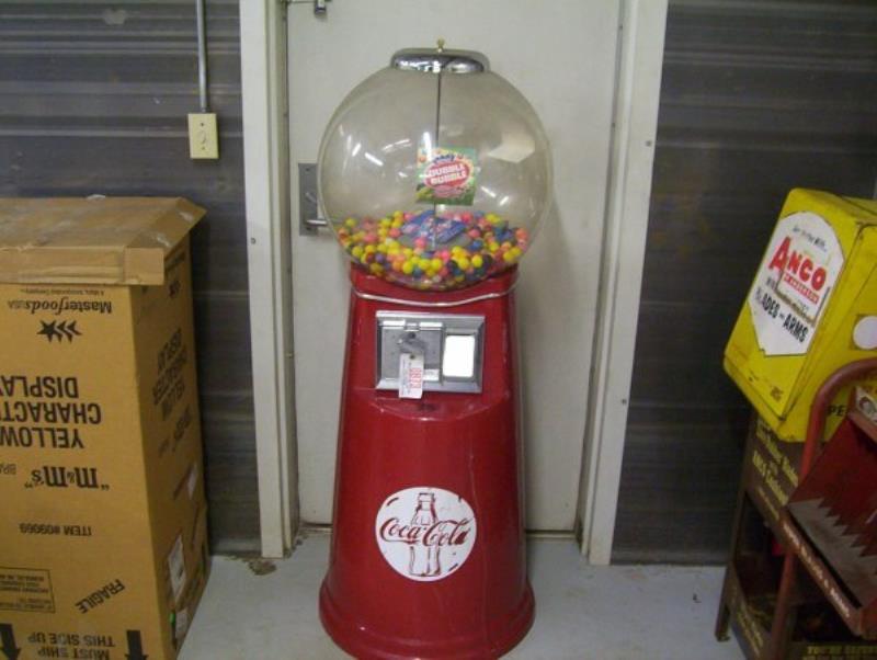 COCA COLA GUMBALL MACHINE 61" X 24"