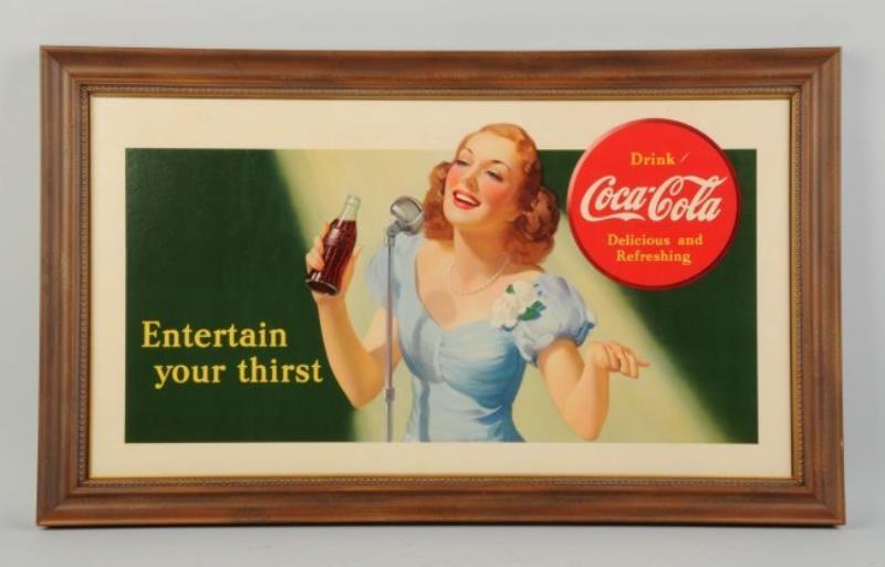 1941 Coca -Cola Cardboard Sign.