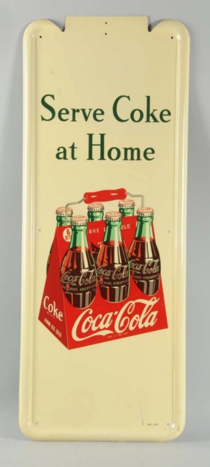 1947 Coca Cola 6 Pack Tin Pilaster