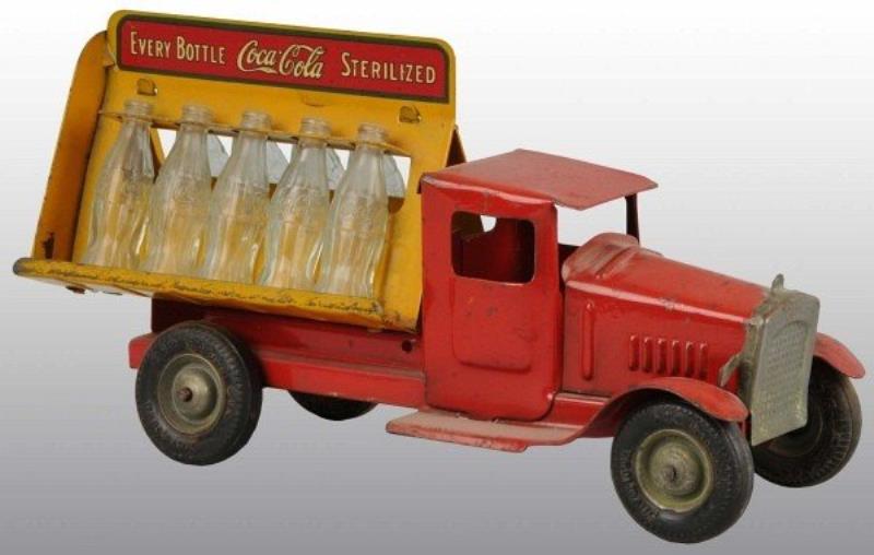 Tin Coca-Cola Truck with 10 Bottles