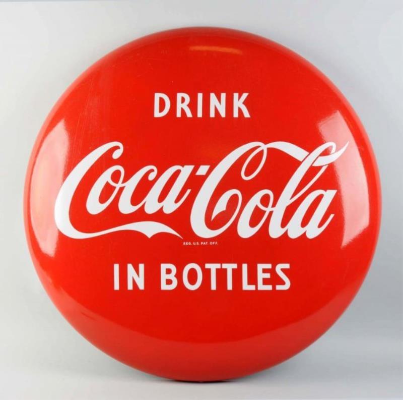 1950’s In Bottles Coca-Cola 3’ Porcelain Button