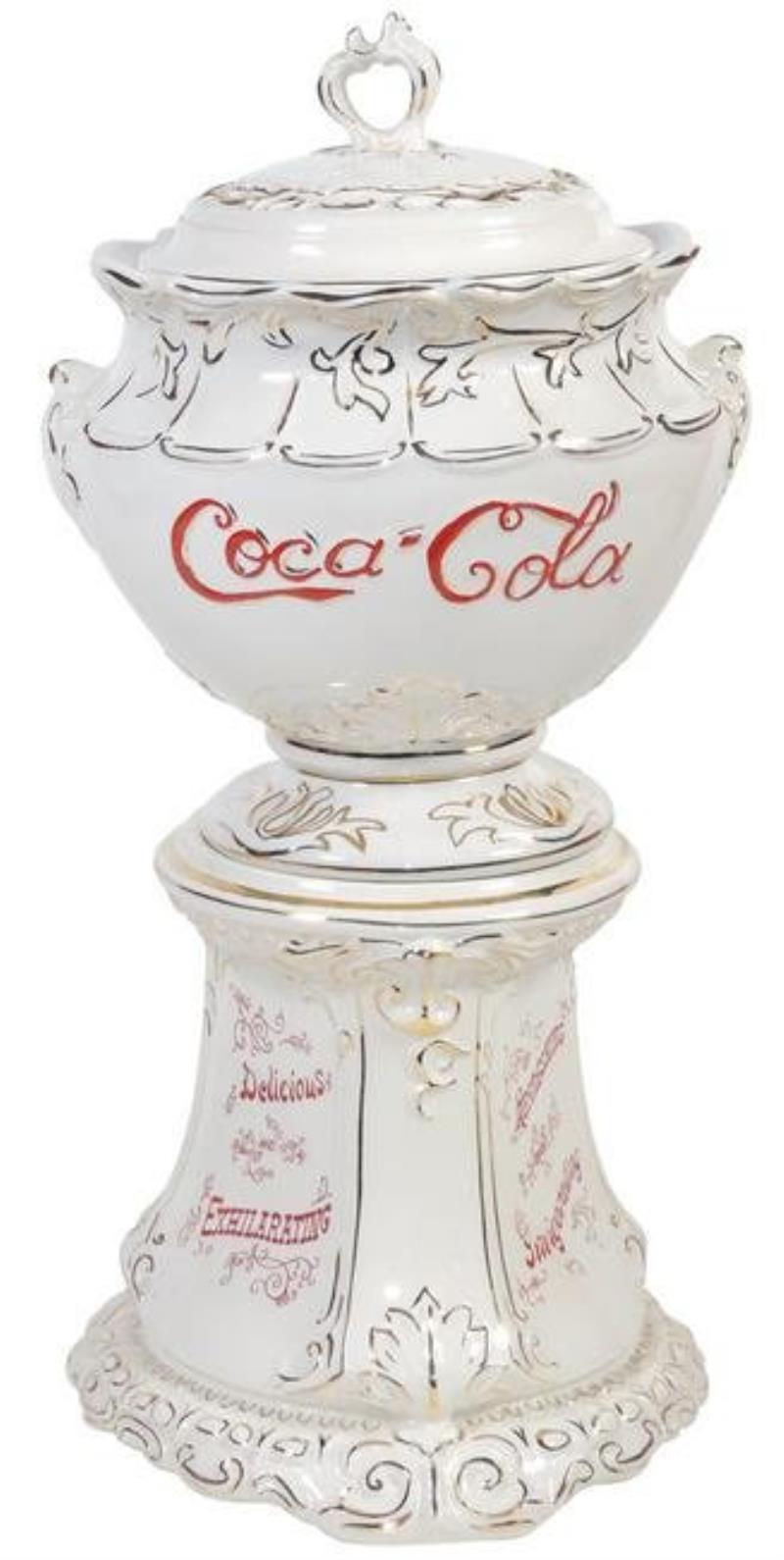 Coca-Cola Syrup Dispenser, ceramic 1970s remake of the