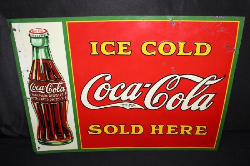 Ice Cold - Coca Cola Sold Here Tin Sign Value & Price Guide