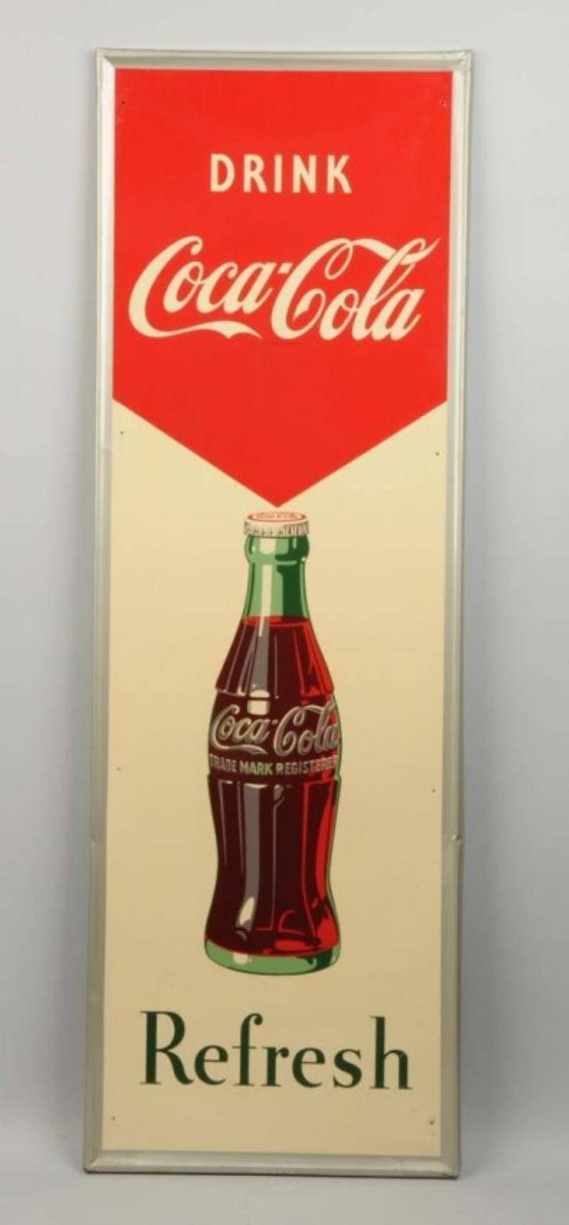 Coca - Cola Self Framed Tin Sign