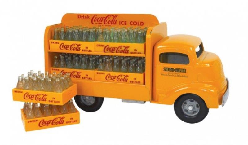 Toy, Smith-Miller Coca-Cola truck, original cond w/bott