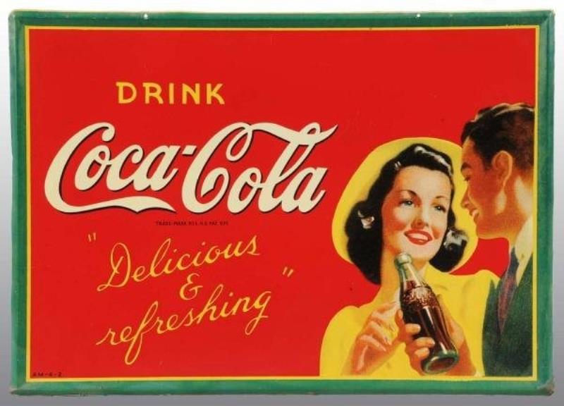 Tin Coca-Cola Delicious & Refreshing Sign.