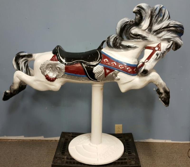 Aluminum Carousel Horse on Coca Cola Base