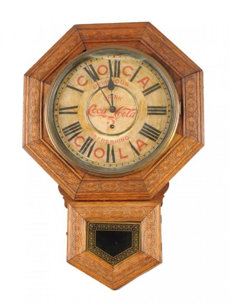 Early Coca Cola Octagonal Clock