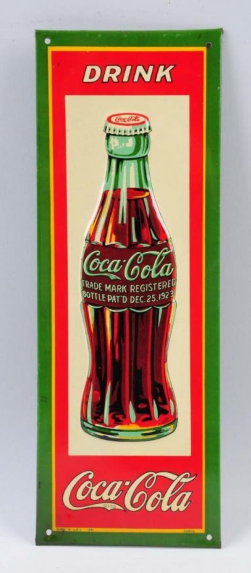 Small 1931 Coca Cola Tin Sign Value And Price Guide